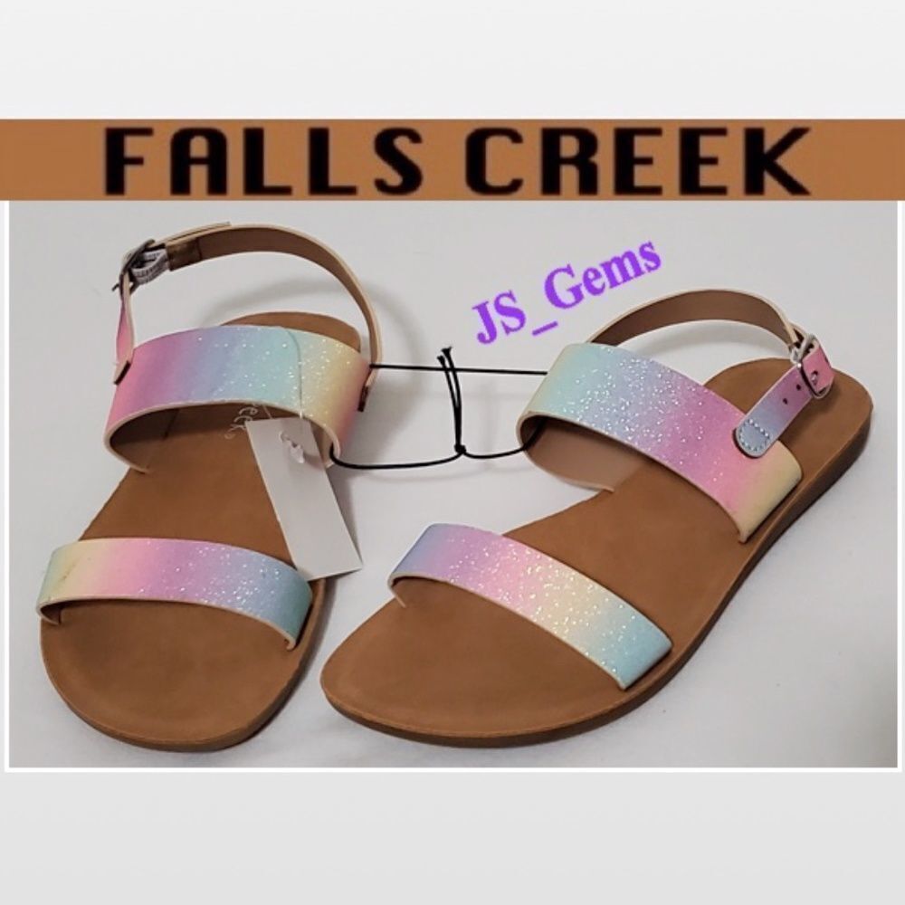 New Girls Size 3 Pink Glitter Kid Sandal Shoes